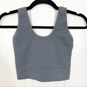 GYMSHARK Longline Ribbed Sports Bra/Top Size S